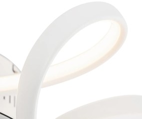 Plafondventilator met lamp wit incl. LED met afstandsbediening - Mandy Design rond Binnenverlichting Lamp