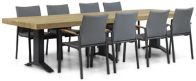 Tuinset 8 personen 330 cm Aluminium/Textileen /Aluminium/textileen Grijs Lifestyle Garden Furniture Brandon/Superior