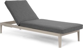 Lifestyle Garden Furniture Mateo Ligbed Met Kussen Loft/dark Grey Aluminium Taupe