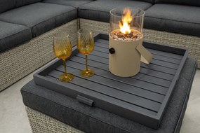 Atlanta wicker loungeset 5-delig – Vintage grey - Garden impressions