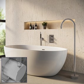 Saniclear Talpa Stripes Pro inbouw badkraan met vrijstaande uitloop chroom