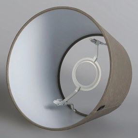 Stoffen Linnen lampenkap taupe 25/16 rond