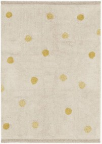 Wasbaar katoenen kindervloerkleed Hippy Dots, handgemaakt