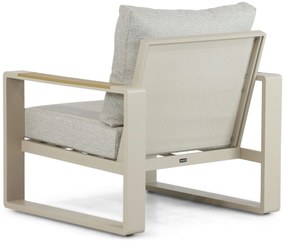 Stoel en Bank Loungeset 5 personen Aluminium/Polywood (teakfinish) Taupe  Lifestyle Garden Furniture Lezo