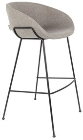 Zuiver Feston Hoge Design Barkruk Grijze Stof