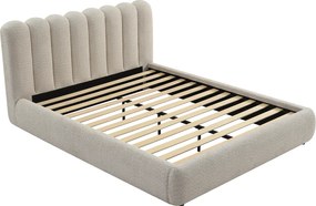 Gestoffeerd Bedframe Boucle Beige 160 X 200 Cm