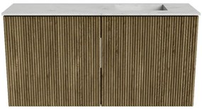 Mondiaz Joya DLux 80cm toiletmeubel dusk met wastafel faye rechts zonder kraangat opalo
