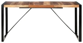 vidaXL Eettafel 160x80x75 cm massief hout met sheesham afwerking