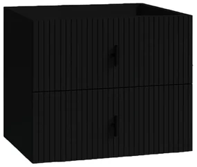 Muebles Raya onderkast ribbelfront 60cm met 2 softclose lades zwart mat