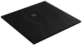 Sanituba Crag douchebak 100x100x3cm mat zwart