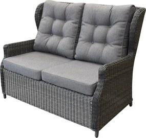 Ibiza premium 2-zits loungebank antraciet wicker