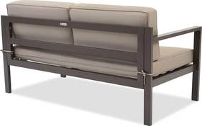 Porto Garden Point tweezits tuinbank bruin