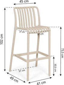 Barset 4 personen 150 cm Kunststof Zand/Beige Domani Furniture Alba/Tavano