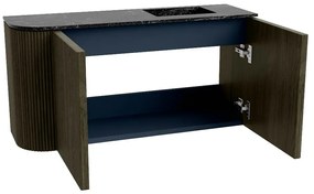 Mondiaz Joya DLux 80cm toiletmeubel ronding links shadow met wastafel faye rechts zonder kraangat lava