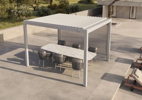 SUNS Luxe Gazebo overkapping manuele shutters camel sand