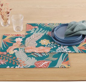 Set van 2 placemats met vlekbestendige opdruk Tropic