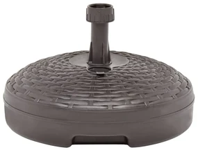 vidaXL Parasolvoet gevuld met zand/water 20 L kunststof rattan bruin