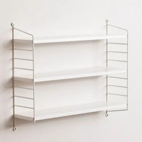 Modulaire Wandrek ↔︎60 Cm Van Staal Emine Wit - Sklum