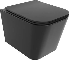 Mexen Teo wc-bril Rimless met soft-close slanke deksel, duroplast, zwart mat - 30850685