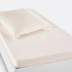 Hoeslaken in gewassen linnen, omslag 30 cm, Linot