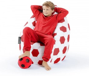 Sitting Point BeanBag Voetbal XL - Rood/Wit