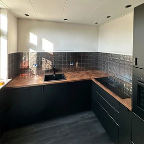 Wandtegel 13x13 Cm Handvorm Martini Zilver Gun Metaal RBT43