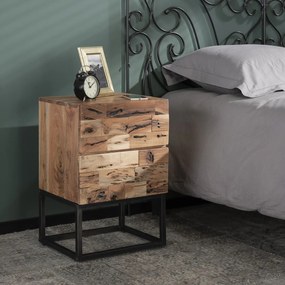 Massief Acaciahouten Nachtkastje - 40x35x60cm.