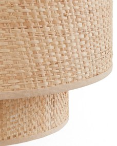 Dubbele wandlamp in raffia, Dolkie