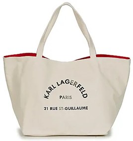 Boodschappentas Beige Karl Lagerfeld  RUE ST GUILLAUE CANVAS TOTE