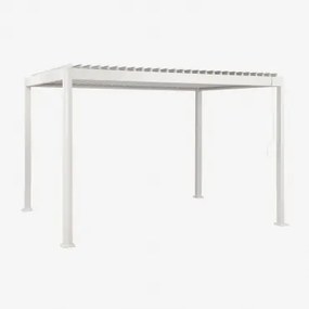 Bioclimatische Aluminium Pergola Met Druvia Lamellen Gardenia Wit & 3 X 4 M - Sklum