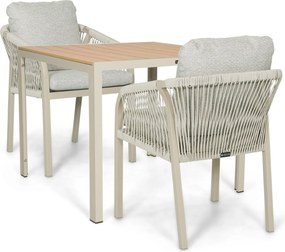 Tuinset 2 personen 909 cm Rope Taupe Lifestyle Garden Furniture Biagio/Creta