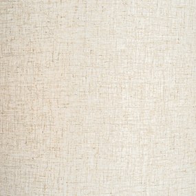 Landelijke vloerlamp hout met linnen kap beige 32 cm - Mels Landelijk E27 rond Binnenverlichting Lamp