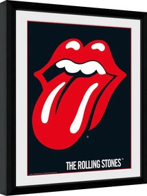 Ingelijste poster The Rolling Stones - Lips
