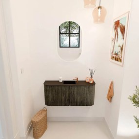 Mondiaz Joya 95cm toiletmeubel ronding links/rechts shadow met wastafel faye midden 1 kraangat urban