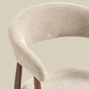 Walnoot Eetkamerstoel Ronde Rugleuning