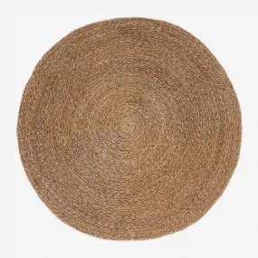 Ronde Jute Vloerkleed Ø145 Cm Drak Yute - Sklum