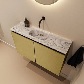 Mondiaz Ture DLux toiletmeubel 80cm oro met wastafel glace midden zonder kraangat