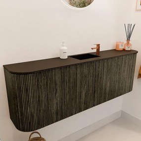 Mondiaz Joya 125cm toiletmeubel ronding links/rechts shadow met wastafel faye midden 1 kraangat urban
