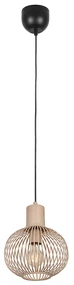 Moderne draad hanglamp zwart met beige 23cm - Gila Modern E27 rond Binnenverlichting Lamp