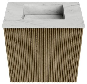 Mondiaz Joya DLux 40cm toiletmeubel dusk met wastafel faye midden zonder kraangat opalo