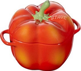 Staub Ceramique Cocotte 11 cm / 450 ml, Peper, Oranje-rood - Ceramique - Staub