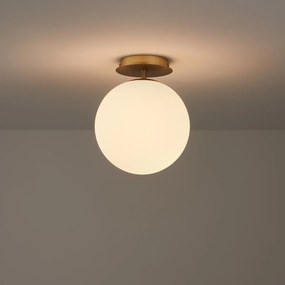 Plafondlamp of wandlamp, messing en opaline glas, MORICIO