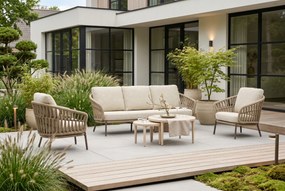 Stoel en Bank Loungeset 5 personen Rope Zand/Beige  Coco Elara/Ibiza