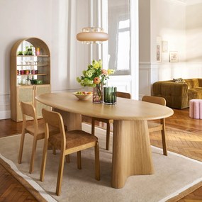 Amberkleurige glazen vaas H20 cm Helia