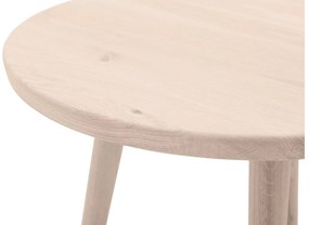 Goossens Hoektafel Bjarte, hout eiken wit, stijlvol landelijk, 50 x 45 x 50 cm
