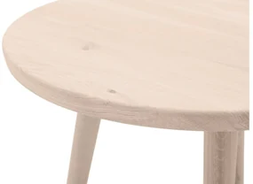 Goossens Hoektafel Bjarte, hout eiken wit, stijlvol landelijk, 50 x 45 x 50 cm