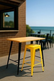 Torix Hoge Rechthoekige Tafel Natuurlijk Hout