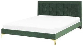 Bed fluweel groen 140 x 200 cm LIMOUX Beliani