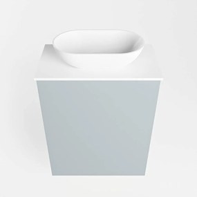 Mondiaz Fowy toiletmeubel 40cm clay met witte waskom midden zonder kraangat