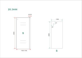 Mueller zijwand t.b.v. schuifdeuren 80x200 8mm NANO